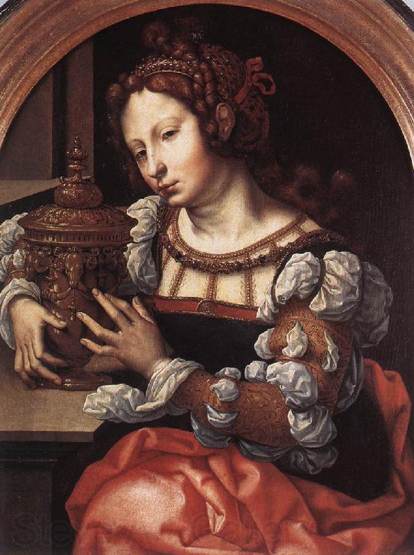 GOSSAERT, Jan (Mabuse) Lady Portrayed as Mary Magdalene sdf Spain oil painting art